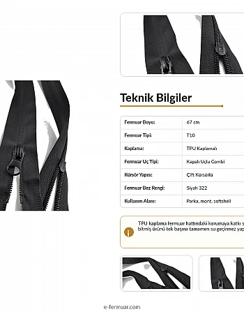 67 cm TPU Waterproof Zipper Combi NC0067SG