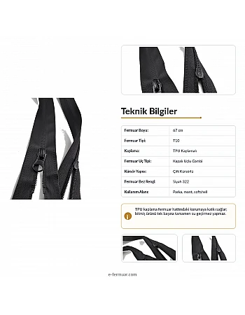67 cm Tpu Combi Su Geçirmez Fermuar NC0067SG