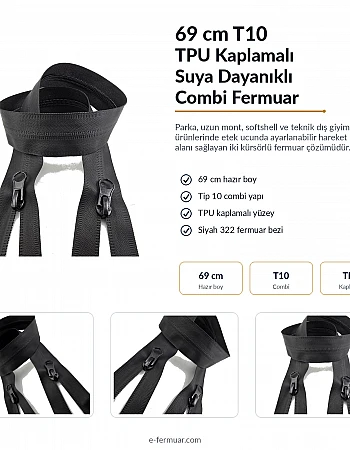 69 cm TPU Combi  Waterproof Zipper NC0069SG