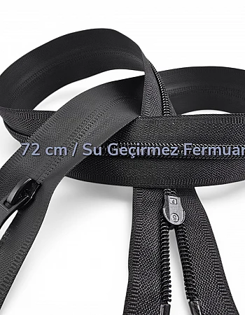72 cm TPU Su Geçirmez Fermuar Combi | Teknik Dış Giyim ve Ekipman İçin | NC0072SG
