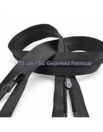 72 cm TPU Su Geçirmez Fermuar Combi | Teknik Dış Giyim ve Ekipman İçin | NC0072SG