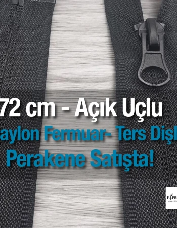 72 Cm Naylon Mont Fermuarı Açık Uçlu (Separe)  -  NC0072T10