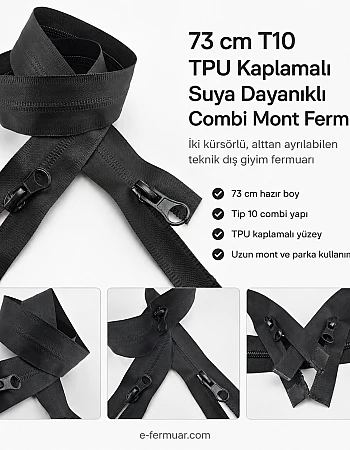 73 cm Tpu Combi Su Geçirmez Fermuar NC0073SG