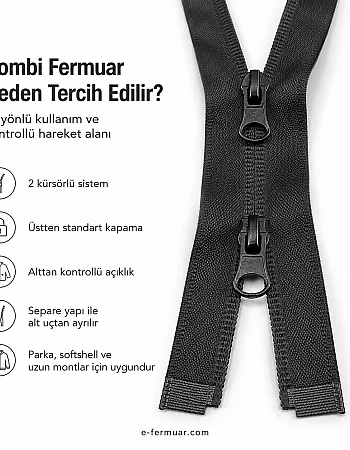 73 cm Tpu Combi Su Geçirmez Fermuar NC0073SG