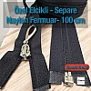 100 cm Nylon Special Handle-Type Abaya Zipper, Open End (Separate) - PR00100T10