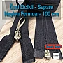 100 cm Nylon Special Handle-Type Abaya Zipper, Open End (Separate) - PR00100T10