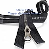 50 cm 19.68" Crocodile Tooth Molded Plastic Open-End Separating Zipper | For Jackets and Coats | PR0050T6TMS