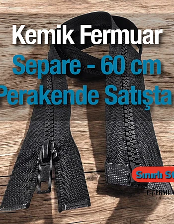 60 Cm Kemik Mont Fermuarı Açık Uçlu (Separe)  -  PR0060T6