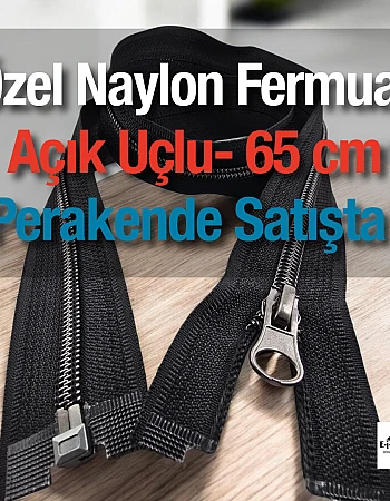 65 Cm Kaplamalı Naylon Mont Fermuarı Açık Uçlu (Separe)  -  PR0065T10BN