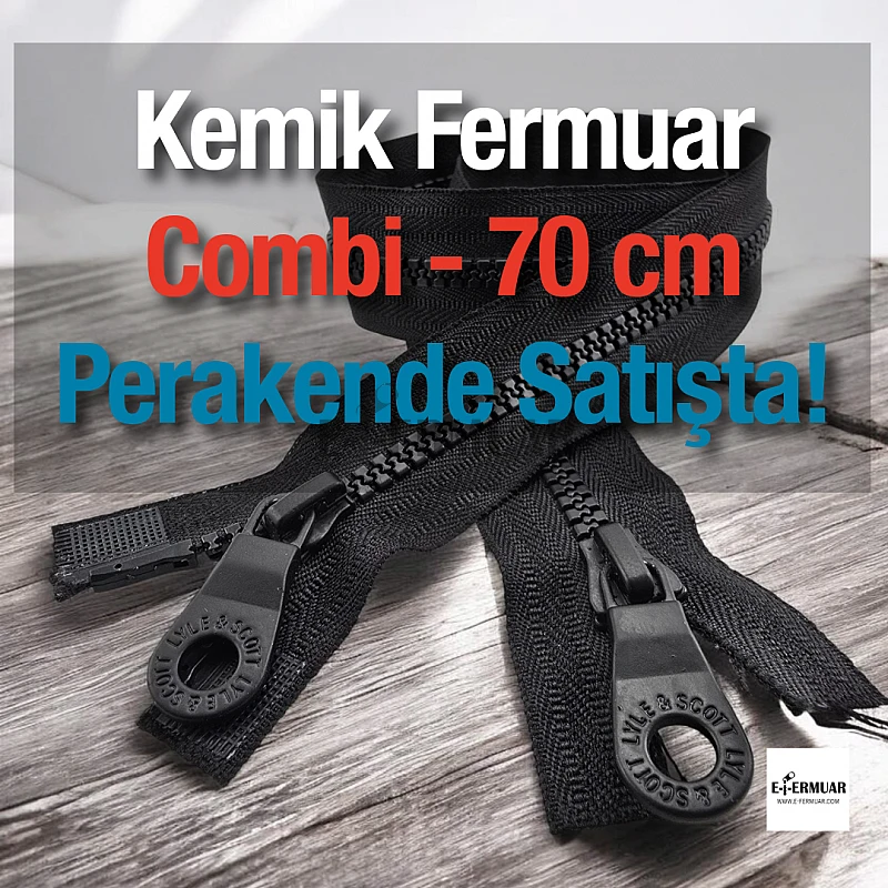 70 Cm Kemik Combi Mont Fermuarı Açık Uçlu (Separe)  -  PR0070t6C