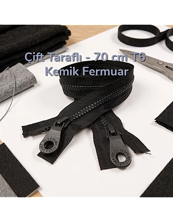 70 Cm Kemik Alttan ve Üstten Açılır  Mont Fermuarı -  PR0070t6C