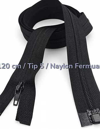 120 cm Naylon Ters Ferace Fermuarı | Uzun Dış Giyim İçin | ZP00120S