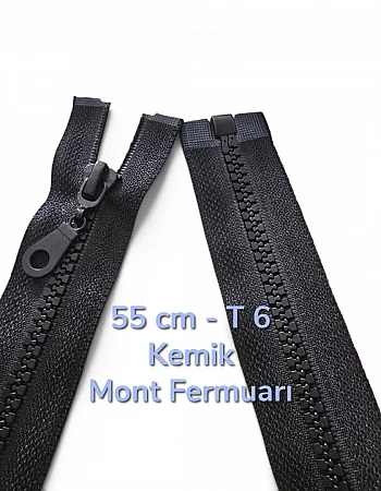 55 cm T6 Kemik Fermuar Açık Uçlu Separe Armut Elcikli Mont ve Ceket İçin ZPK0055T6PROMO