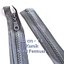 80 cm / 31.5 in Light Gray #6 Molded-Tooth Separating Zipper, Pear Puller, for Jackets and Coats ZPK0080T6A