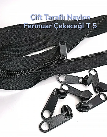 Naylon Fermuar Kursörü Çift Taraflı Tip 5  - ESB002N5C