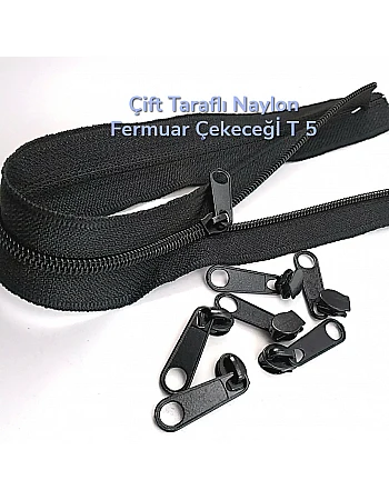 Naylon Fermuar Kursörü Çift Taraflı Tip 5  - ESB002N5C