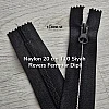 20 cm T5 Siyah Dipli Revers Fermuar – Combi Kafa Naylon Fermuar - ZP0020T10C