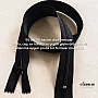 55 cm T5 Black Nylon Bottom Zipper – For Coats, Jackets and Textile Products Zp0055t5