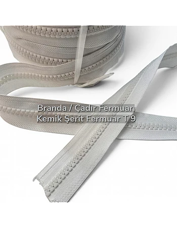 Şerit Fermuarı Branda Çadır  Kemik T 9 -SRTCFT9