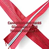Vibrant red durable nickel-toothed #3 zipper, offering both style and functionality.