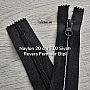 20 cm #5 Black Bottom Stop Reversible Zipper – Combi Head Nylon Zipper - ZP0020T10C