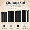 Cüzdancı Seti – 20 Adet Siyah Kısa Fermuar, Çanta ve Cüzdan İçin Tip 5 Kapalı Uçlu Fermuar ST-0001T5