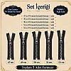 5 Adet Timsah Diş Kemik Mont Fermuarı Seti – 47–53 cm Kısa Mont ve Ceket İçin - ST-0003T5