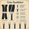 5 Adet Timsah Diş Kemik Mont Fermuarı Seti – 47–53 cm Kısa Mont ve Ceket İçin - ST-0003T5