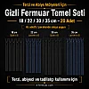 Terzi ve abiye atölyeleri için 20 adet çeşitli boyutlarda gizli fermuar seti.