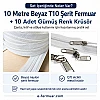 10 metre uzunluğunda T10 naylon şerit fermuar ve 10 krüsör içeren set.