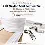 Nylon Tape Zipper Set #5 for Bags, Cases, and Workshops - 100 Metres + 50 Sliders - ST-0009T10-100M50C