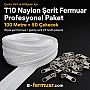 Çanta, Kılıf ve Atölyeler İçin T10 Naylon Şerit Fermuar Seti – 100 Metre + 50 Krüsör- ST-0009T10-100M50C