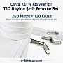 T10 Nylon Zipper Tape Set for Bags, Cases and Workshops – 200 Meters + 100 Sliders - ST-0009T10-200M100C