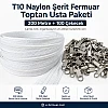 Çanta, Kılıf ve Atölyeler İçin T10 Naylon Şerit Fermuar Seti – 200 Metre + 100 Krüsör- ST-0009T10-200M100C