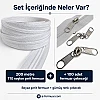 Çanta, Kılıf ve Atölyeler İçin T10 Naylon Şerit Fermuar Seti – 200 Metre + 100 Krüsör- ST-0009T10-200M100C