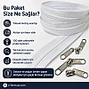 Çanta, Kılıf ve Atölyeler İçin T10 Naylon Şerit Fermuar Seti – 200 Metre + 100 Krüsör- ST-0009T10-200M100C