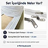 Çanta ve Kılıf Üretimi İçin T10 Naylon Şerit Fermuar Seti – 50 Metre + 25 Kürsör ST-0009T10-50M25C