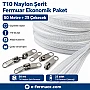 Çanta, Kılıf ve Atölyeler İçin T10 Naylon Şerit Fermuar Seti – 50 Metre + 25 Krüsör- ST-0009T10-50M25C