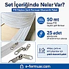 Çanta, Kılıf ve Atölyeler İçin T10 Naylon Şerit Fermuar Seti – 50 Metre + 25 Krüsör- ST-0009T10-50M25C