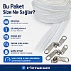 Çanta, Kılıf ve Atölyeler İçin T10 Naylon Şerit Fermuar Seti – 50 Metre + 25 Krüsör- ST-0009T10-50M25C
