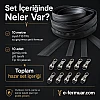 Outdoor ve Teknik Tekstil İçin T10 TPU Su Geçirmez Şerit Fermuar Seti – 10 Metre + 10 Çekecek - ST-0010