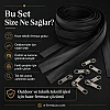 Outdoor ve Teknik Tekstil İçin T10 TPU Su Geçirmez Şerit Fermuar Seti – 10 Metre + 10 Çekecek - ST-0010