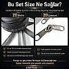 Outdoor atölyeler için ideal, 20m su geçirmez fermuar seti.