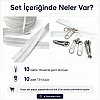 Branda ve Çadır Atölyeleri İçin T9 Kemik Şerit Fermuar Seti – 10 Metre + 10 Krüsör- ST-0012