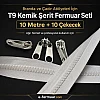 Branda ve çadır atölyeleri için 10 metre T9 fermuar ve 10 çekmeç içeren set.