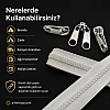 Branda ve çadır atölyeleri için 10 metre T9 fermuar ve 10 çekmeç içeren set.