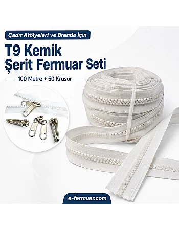 Tarp and Tent Workshops Chunky Zipper Tape Set – 100 Metres + 50 Sliders - ST-0012T9-100M50K