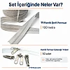100m long durable #5 chunky tape zipper set with 50 sliders included.
