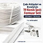 Branda ve Çadır Atölyeleri İçin T9 Kemik Şerit Fermuar Seti – 200 Metre + 100 Krüsör -ST-0012T9-200M100K