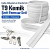 Branda ve çadır atölyeleri için 20 metre T9 kemik şerit fermuar ve 10 çekecek.